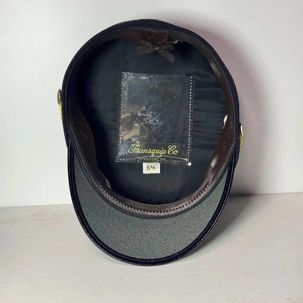 VINTAGE PENNSYLVANIA RAILROAD CONDUCTOR HAT TRANSQUIP CHALFONT PA SIZE 6 3/4